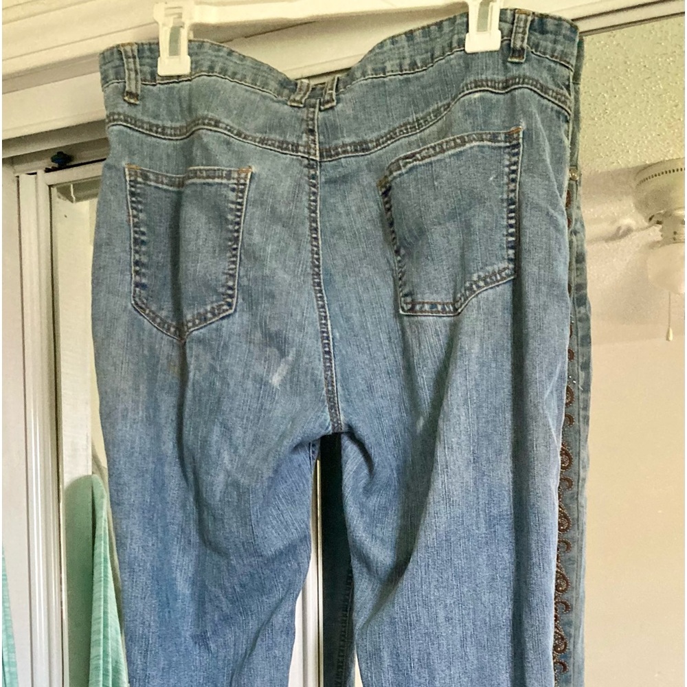 COS Jeans with side embroidery paisley details- bootcut. - Picture 2 of 4